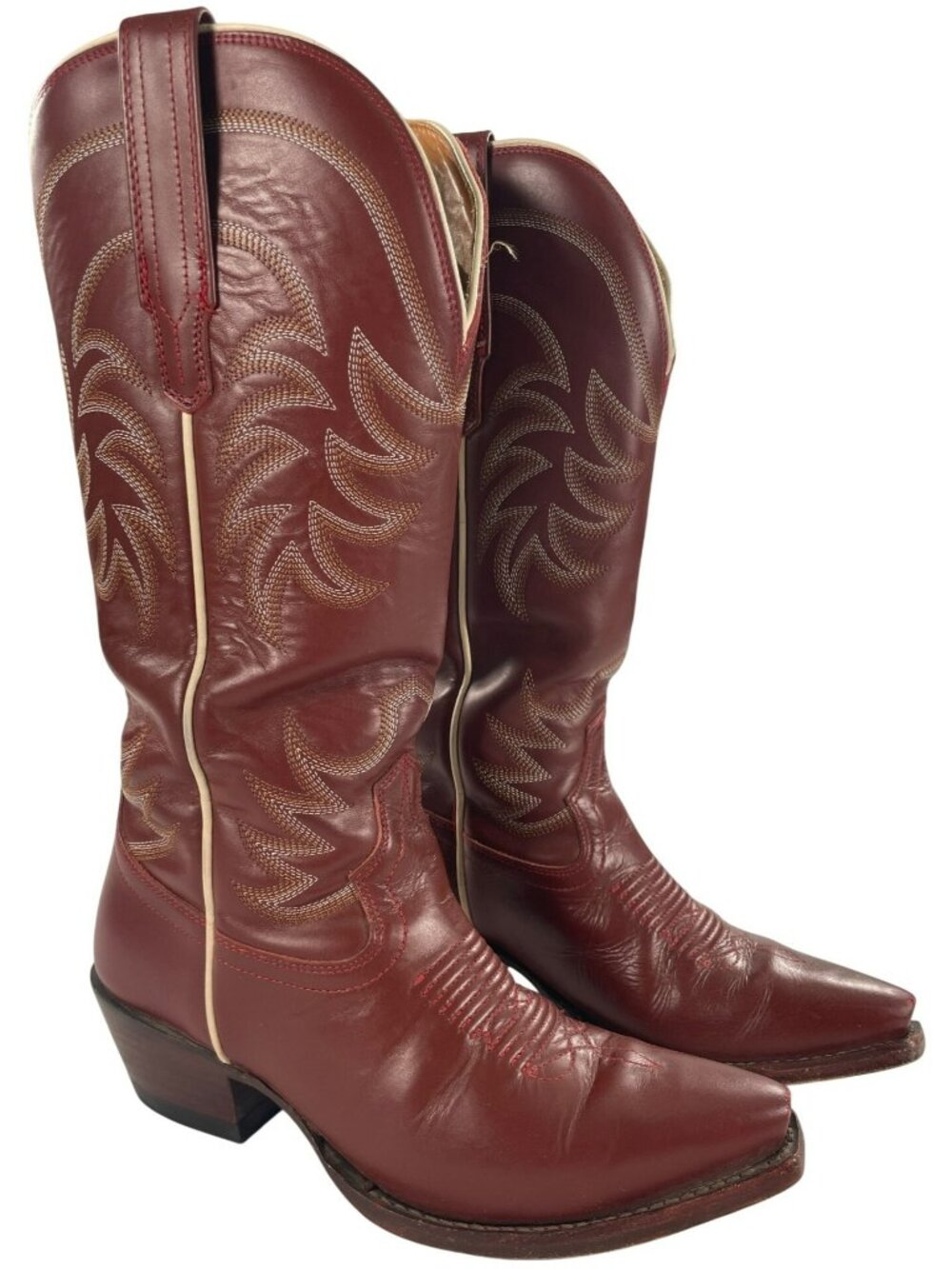 Tecovas The Annie Red Leather Western Cowboy Boots Women's Size 6B WITH BOX